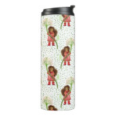 Whimsical Meisje met Paardenbloem Patroon Thermosbeker (Gedraaid links)