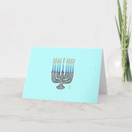 Whimsical Menorah Hanukkah Wenskaart Bedankkaart