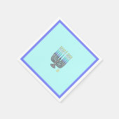 Whimsical Menorah Paper Napkin Servet (Hoek)