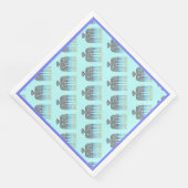 Whimsical Menorahs Paper Dinner Napkin Servet (Hoek)