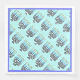 Whimsical Menorahs Paper Dinner Napkin Servet