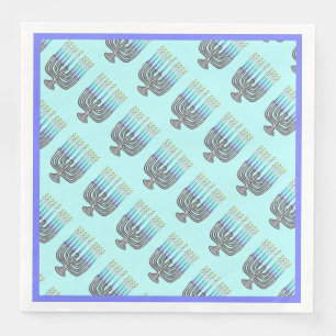 Whimsical Menorahs Paper Dinner Napkin Servet