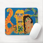 Whimsical Mermaid Computer Muismat (Met muis)
