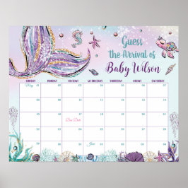 Whimsical Mermaid Council Baby's aankomende wedstr Poster