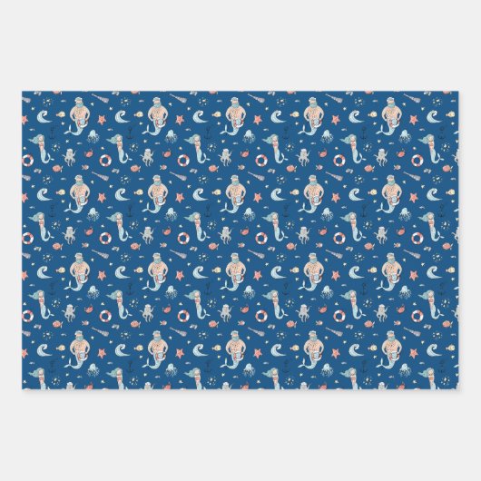 Whimsical Mermaid Inpakpapier Vel (Voorkant 3)