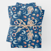 Whimsical Mermaid Inpakpapier Vel (In situ)