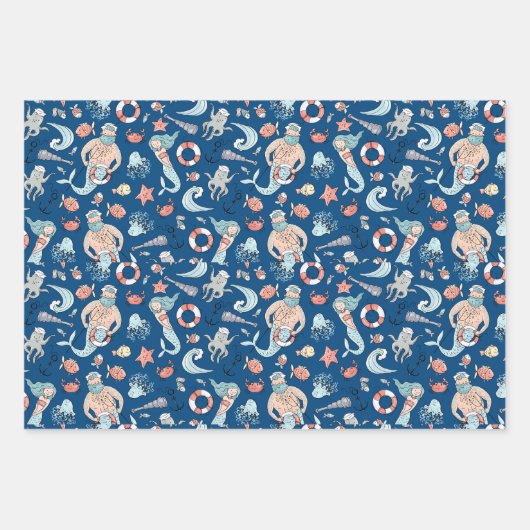 Whimsical Mermaid Inpakpapier Vel (Voorkant)