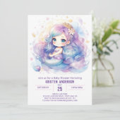 Whimsical Mermaid Magic Baby shower Kaart (Staand voorkant)