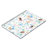 Whimsical Mermaid & Ocean Friends Pattern Notebook Notitieboek (Linkerzijde)