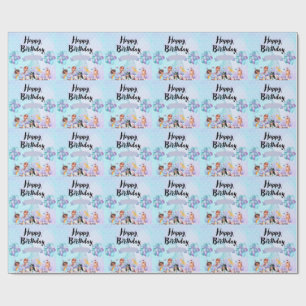 Whimsical Mermaid Party Decor – Blauw & Paarse Cadeaupapier