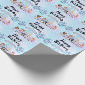 Whimsical Mermaid Party Decor – Blauw & Paarse Cadeaupapier (Hoek)