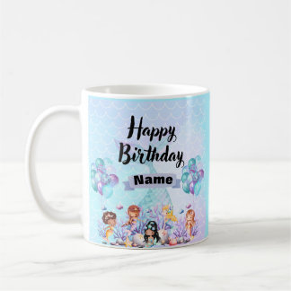 Whimsical Mermaid Party Decor – Blauw & Paarse Koffiemok