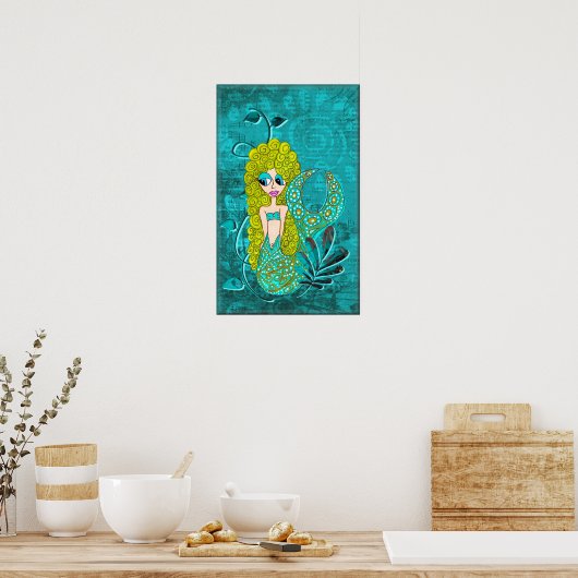 Whimsical Mermaid Poster (Keuken)