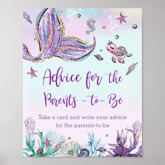 Whimsical Mermaid Tail Advice for Parents Poster (Voorkant)