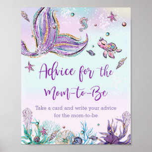 Whimsical Mermaid Tail Advice voor de moeder Poster