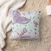 Whimsical Mermaid Tail Onder het Zee Mercat Kussen (Deken)