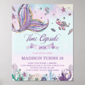Whimsical Mermaid Tail onder Zee Time Capsule Poster (Voorkant)