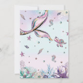 Whimsical Mermaid Tail Under the Zee Verjaardag Kaart (Achterkant)