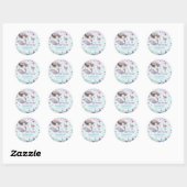 Whimsical Mermaid under the Zee Birthday Party Ronde Sticker (Vel)