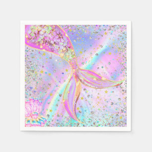 Whimsical Mermaid under the Zee Birthday Party Servet