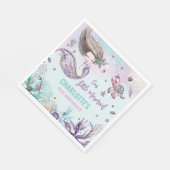 Whimsical Mermaid under the Zee Birthday Party Servet (Hoek)