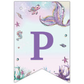 Whimsical Mermaid under the Zee Birthday Party Vlaggetjes (Derde vlag)