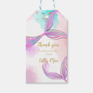 Whimsical Mermaid under the Zee Dank je Label, Cadeaulabel