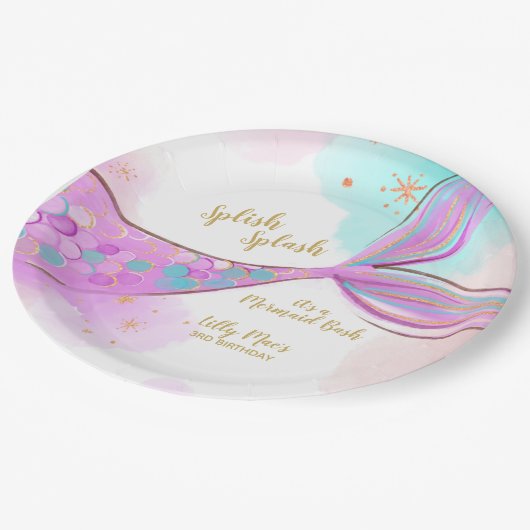 Whimsical Mermaid under the Zee Paper Bord (Gekanteld)