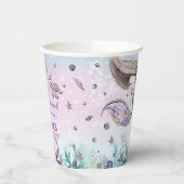 Whimsical Mermaid under the Zee Pool Baby shower Papieren Bekers (Links)