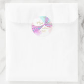 Whimsical Mermaid under the Zee Round Sticker (Tas)