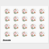 Whimsical Mermaid Unicorn met naam Ronde Sticker (Vel)