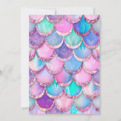 Whimsical Mermaid verjaardagsfeestje Uitnodiging (Achterkant)