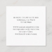 Whimsical Mermaid & Whale Children's Book Author Vierkante Visitekaartje (Achterkant)