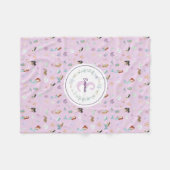 Whimsical Mermaids Monogram Fleece Deken (Voorkant (Horizontaal))