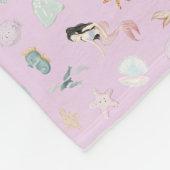 Whimsical Mermaids Monogram Fleece Deken (Hoek)