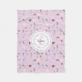 Whimsical Mermaids Monogram Fleece Deken (Voorkant)