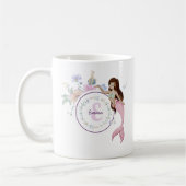 Whimsical Mermaids Monogram Koffiemok (Links)