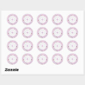 Whimsical Mermaids Monogram Ronde Sticker (Vel)