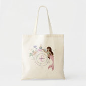 Whimsical Mermaids Monogram Tote Bag (Voorkant)