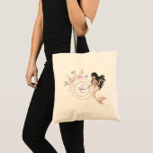 Whimsical Mermaids Monogram Tote Bag (Voorkant (product))