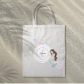 Whimsical Mermaids Monogram Tote Bag