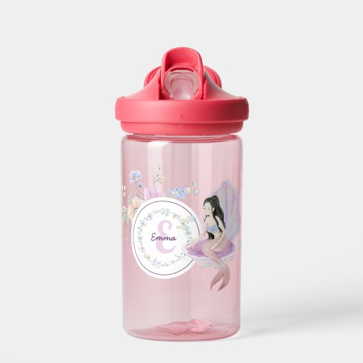 Whimsical Mermaids Monogram Waterfles (Voorkant)