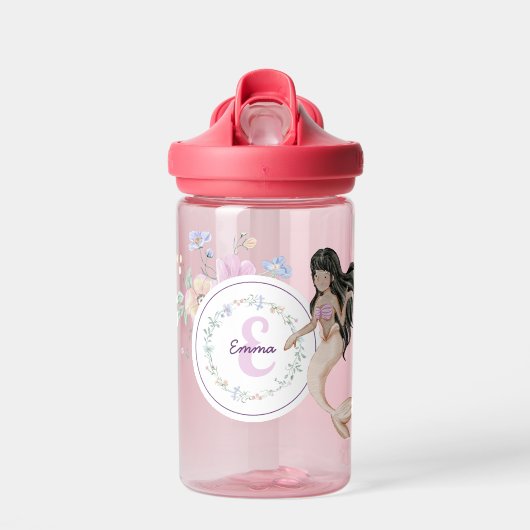 Whimsical Mermaids Monogram Waterfles (Voorkant)