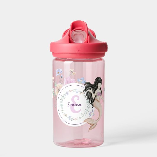 Whimsical Mermaids Monogram Waterfles (Voorkant)
