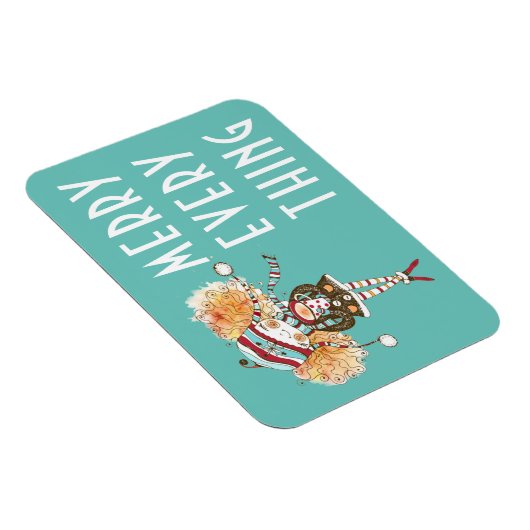 Whimsical Merry Alles kerst Magneet (Rechterzijde)
