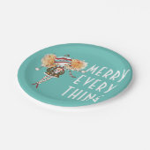 Whimsical Merry Alles kerst Papieren Bordje (Gekanteld)