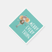 Whimsical Merry Alles kerst Servet (Hoek)