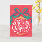 Whimsical Merry Christmas Persoonlijk | Kerstmis Kaart (Gele Bloem)