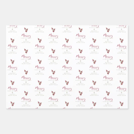 Whimsical Merry Christmas Quote Classic Christmas Inpakpapier Vel (Voorkant)