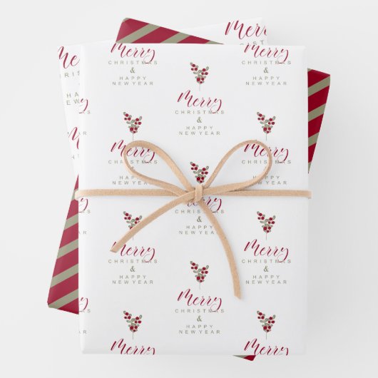 Whimsical Merry Christmas Quote Classic Christmas Inpakpapier Vel (In situ)